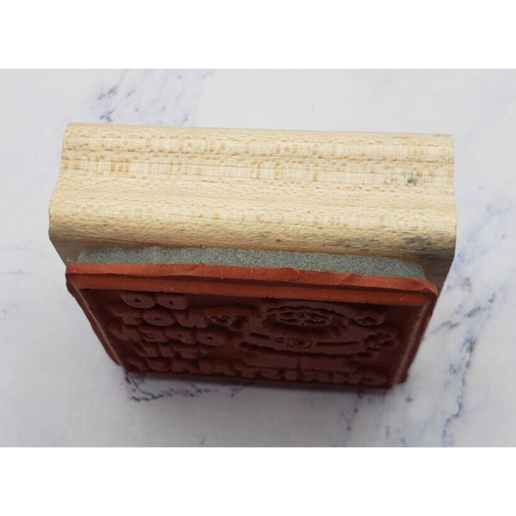 Stampin' Up! Santa Do Not Open Til Christmas Gift Tag Rubber Stamp - Picture 4 of 7